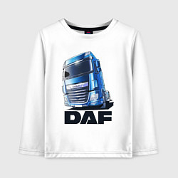 Лонгслив хлопковый детский Daf Truck, цвет: белый