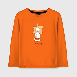 Лонгслив хлопковый детский Cat is a star, цвет: оранжевый