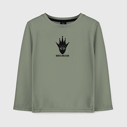 Лонгслив хлопковый детский Boris Brejcha Logo, цвет: авокадо