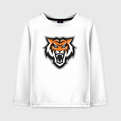 Лонгслив хлопковый детский Tigers Team, цвет: белый