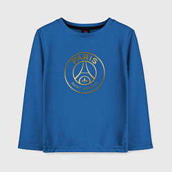 Лонгслив хлопковый детский PSG GOLD LOGO ПСЖ ЗОЛОТО, цвет: синий