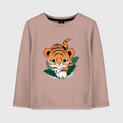 Детский лонгслив Тигр охотник