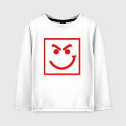 Лонгслив хлопковый детский BON JOVI HAVE A NICE DAY SMILE RED FACE, цвет: белый