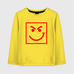 Лонгслив хлопковый детский BON JOVI HAVE A NICE DAY SMILE RED FACE, цвет: желтый
