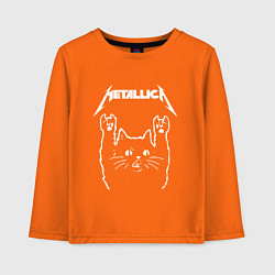 Лонгслив хлопковый детский METALLICA МЕТАЛЛИКА, цвет: оранжевый
