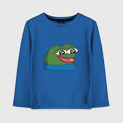 Лонгслив хлопковый детский Pepe happy Пепе хеппи, цвет: синий