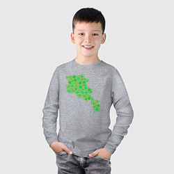 Лонгслив хлопковый детский Green Armenia, цвет: меланж — фото 2