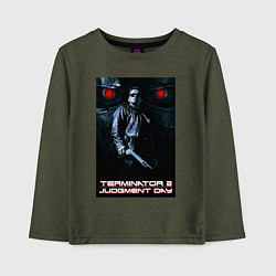 Лонгслив хлопковый детский Terminator JD, цвет: меланж-хаки
