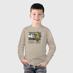 Лонгслив хлопковый детский Elden Ring Pot Горшок, цвет: миндальный — фото 2