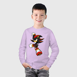 Лонгслив хлопковый детский SonicSW, цвет: лаванда — фото 2