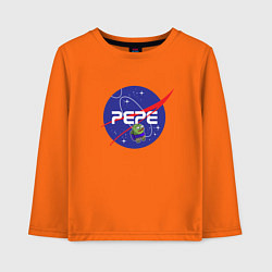 Лонгслив хлопковый детский Pepe Pepe space Nasa, цвет: оранжевый