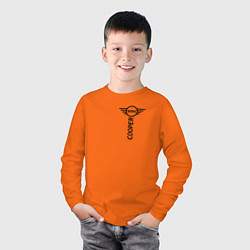 Лонгслив хлопковый детский Mini COOPER авто, цвет: оранжевый — фото 2