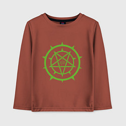 Лонгслив хлопковый детский Pentagrams by Apkx, цвет: кирпичный