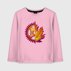 Лонгслив хлопковый детский Autumn cycle style, цвет: светло-розовый