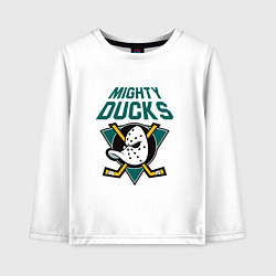 Лонгслив хлопковый детский Анахайм Дакс, Mighty Ducks, цвет: белый