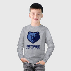 Лонгслив хлопковый детский Мемфис Гриззлис, Memphis Grizzlies, цвет: меланж — фото 2