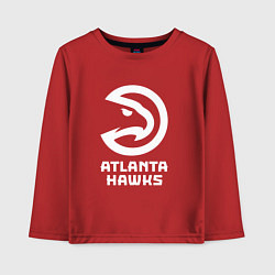 Лонгслив хлопковый детский Атланта Хокс, Atlanta Hawks, цвет: красный