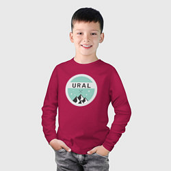 Лонгслив хлопковый детский УРАЛ 01, цвет: маджента — фото 2