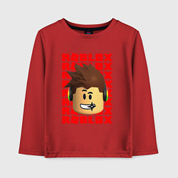 Детский лонгслив ROBLOX RED LOGO LEGO FACE