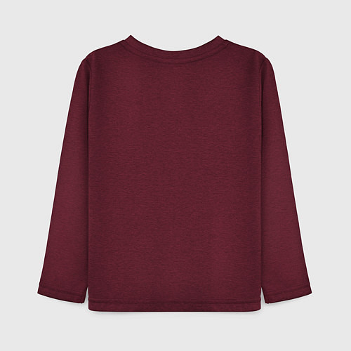Детский лонгслив НОВОГОДНИЙ ПИКАЧУ САНТА КЛАУС / Меланж-бордовый – фото 2