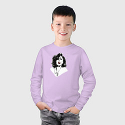 Лонгслив хлопковый детский Портрет Ga ga, цвет: лаванда — фото 2