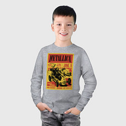 Лонгслив хлопковый детский Metallica - Iowa speedway playbill, цвет: меланж — фото 2