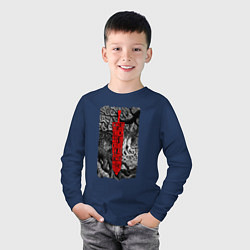 Лонгслив хлопковый детский BERSERK SWORD БЕРСЕРК МЕЧ, цвет: тёмно-синий — фото 2