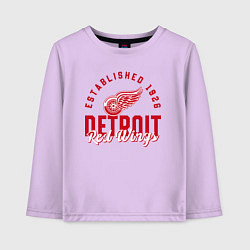 Лонгслив хлопковый детский Detroit Red Wings Детройт Ред Вингз, цвет: лаванда