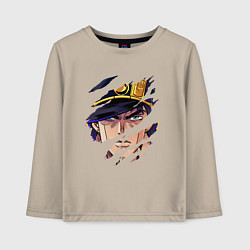 Лонгслив хлопковый детский JOJOS BIZARRE ADVENTURE, ГЛАВНЫЙ ГЕРОЙ, цвет: миндальный