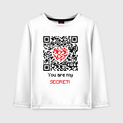 Лонгслив хлопковый детский QR-Love, цвет: белый