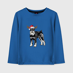 Лонгслив хлопковый детский New Year - Dog, цвет: синий
