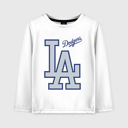 Лонгслив хлопковый детский Los Angeles Dodgers - baseball team, цвет: белый