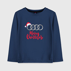 Лонгслив хлопковый детский AUDI MERRY CHRISTMAS, цвет: тёмно-синий