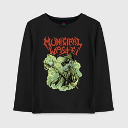 Лонгслив хлопковый детский Municipal Waste - environmental disaster, цвет: черный
