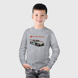 Лонгслив хлопковый детский Audi sport - racing team, цвет: меланж — фото 2