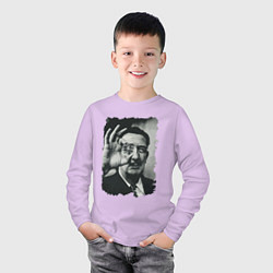 Лонгслив хлопковый детский Salvador Dali - crazy face, цвет: лаванда — фото 2