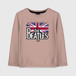 Лонгслив хлопковый детский The Beatles Great Britain Битлз, цвет: пыльно-розовый