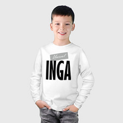 Лонгслив хлопковый детский Unreal Inga, цвет: белый — фото 2