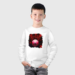 Лонгслив хлопковый детский Eye of Cthulhu, цвет: белый — фото 2