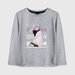 Лонгслив хлопковый детский Гинтама Gintama, Гинтоки Саката Gintoki Sakata, цвет: меланж