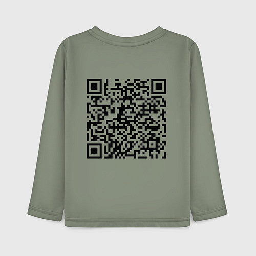 Детский лонгслив QR-код Скала Джонсон / Авокадо – фото 2