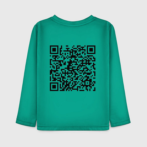 Детский лонгслив QR-код Скала Джонсон / Зеленый – фото 2
