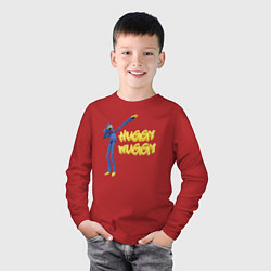 Лонгслив хлопковый детский Хаги ваги Huggy Wuggy Poppy Playtime, цвет: красный — фото 2