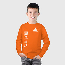 Лонгслив хлопковый детский 30 секунд до марса лого, цвет: оранжевый — фото 2