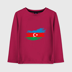 Лонгслив хлопковый детский Флаг - Азербайджан, цвет: маджента