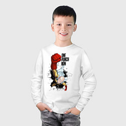 Лонгслив хлопковый детский Saitama One Punch, цвет: белый — фото 2