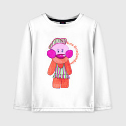 Лонгслив хлопковый детский БлаБлафанфан, цвет: белый