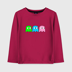 Лонгслив хлопковый детский Pac man - play Для двоих, цвет: маджента