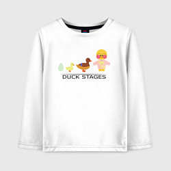 Детский лонгслив Duck stages