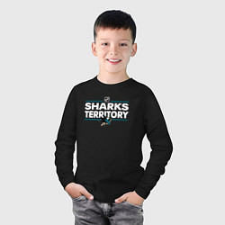 Лонгслив хлопковый детский SHARKS TERRITORY САН-ХОСЕ ШАРКС, цвет: черный — фото 2